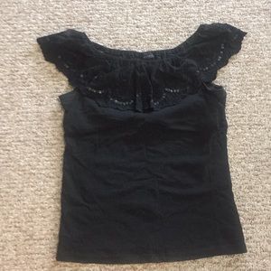 💟 5/$25 The Limited adorable black sequin top